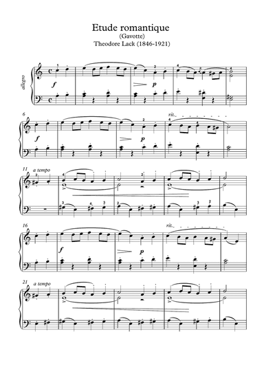 A romantique Etude by Theodore Lack