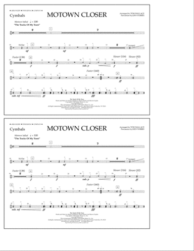 Motown Closer (arr. Tom Wallace) - Cymbals