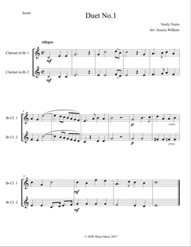 10 Easy Clarinet Duets