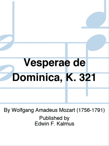 Vesperae de Dominica, K. 321