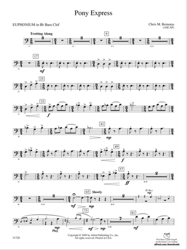 Pony Express: (wp) B-flat Baritone B.C.