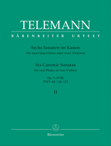 Canonic Sonatas For Two Flutes Or Violins, Volume 2