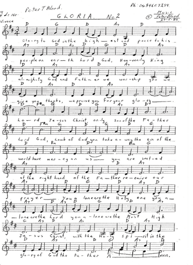Catholic Mass, Gloria N0 2.