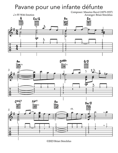 Excerpt (with harmony) - Pavane for a Dead Princess (Pavane pour une infante défunte)