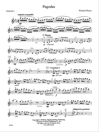 Pagodas: 1st Violin