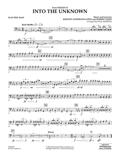 Into the Unknown (from Disney's Frozen 2) (arr. Paul Murtha) - Electric Bass