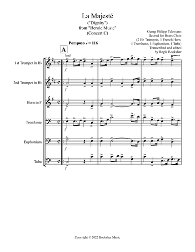 La Majeste (from "Heroic Music") (C) (Brass Choir - 2 Trp, 1 Hrn, 1 Trb, 1 Euph, 1 Tuba)
