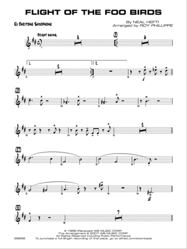 Flight of the Foo Birds: E-flat Baritone Saxophone