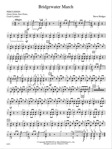 Bridgewater March: 1st Percussion