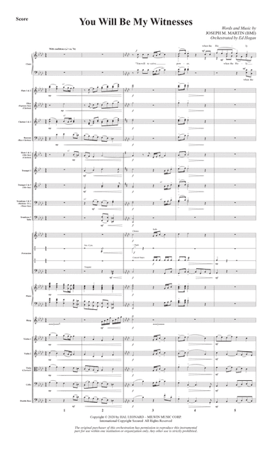 You Will Be My Witnesses - Full Score