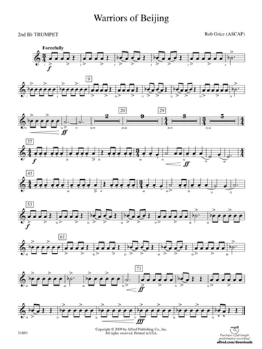 Warriors of Beijing: 2nd B-flat Trumpet