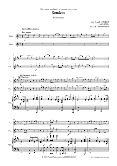 Rondeau - Bridal Fanfare - Flute, Violin and Piano