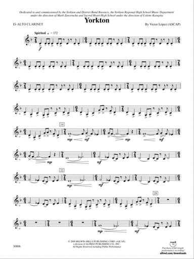 Yorkton: (wp) E-flat Alto Clarinet