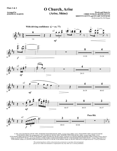 O Church, Arise (Arise, Shine) - Flute 1 & 2