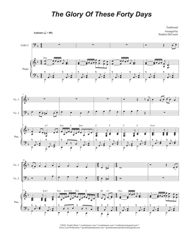 The Glory Of These Forty Days (Cello Duet)