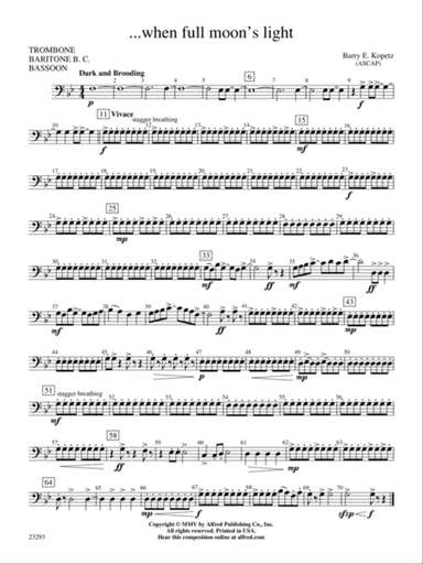 ... when full moon's light: 1st Trombone