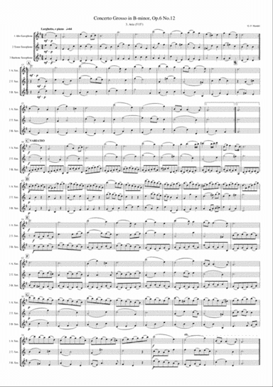 Handel - Aria (saxophone trio)