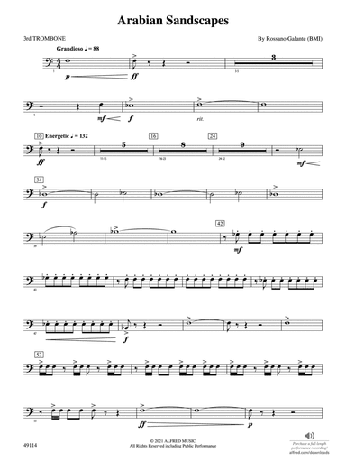 Arabian Sandscapes: 3rd Trombone