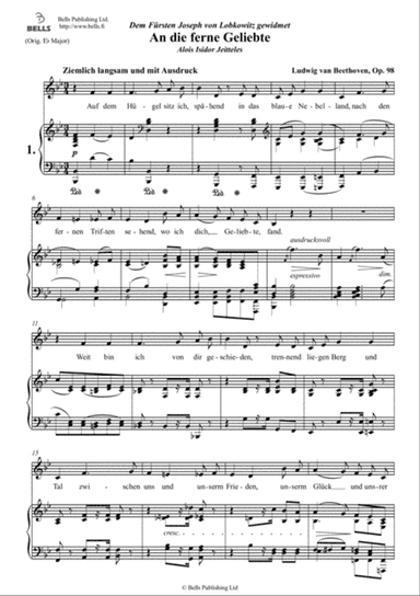 An die ferne Geliebte, Op. 98 (B-flat Major)