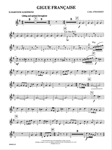 Gigue Française: E-flat Baritone Saxophone