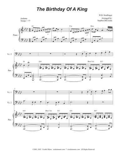 The Birthday Of A King (Cello Duet)