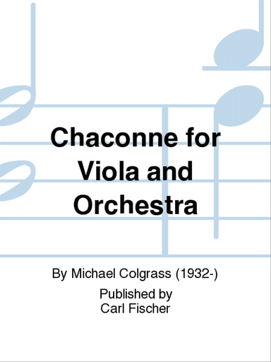Chaconne For Viola And Orchestra
