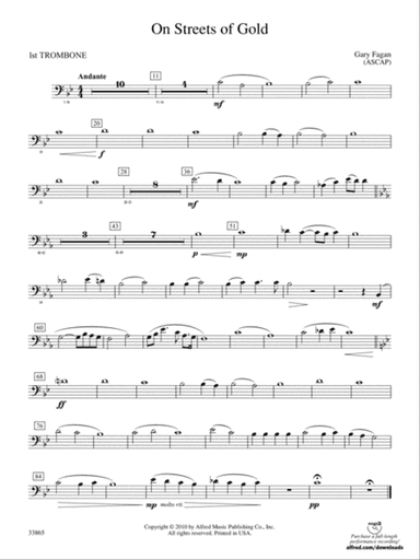 On Streets of Gold: 1st Trombone