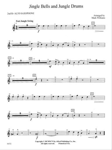 Jingle Bells and Jungle Drums: 2nd E-flat Alto Saxophone