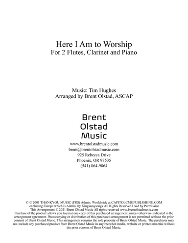 Here I Am To Worship (light Of The World)