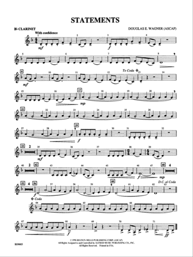 Statements: 1st B-flat Clarinet