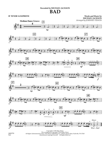 Bad - Bb Tenor Saxophone