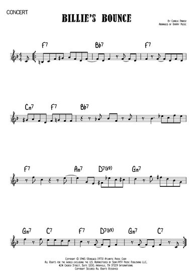 Billie's Bounce (bill's Bounce)