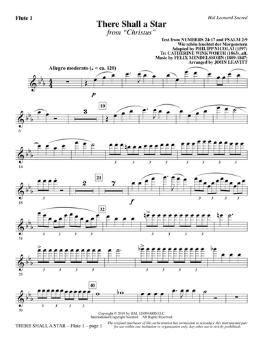 There Shall a Star (arr. John Leavitt) - Flute 1