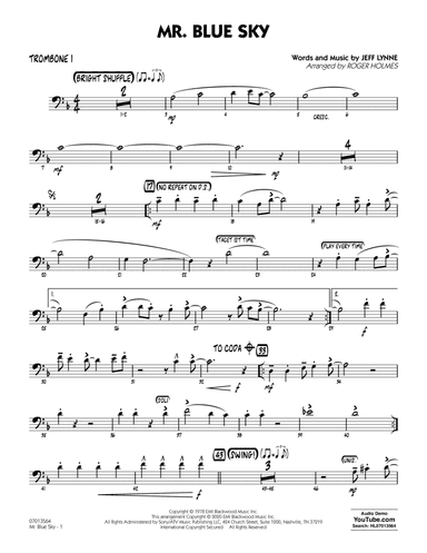 Mr. Blue Sky (arr. Roger Holmes) - Trombone 1