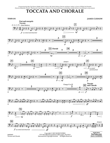 Toccata and Chorale - Timpani