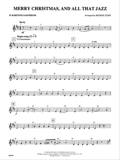 Merry Christmas, and All That Jazz!: E-flat Baritone Saxophone