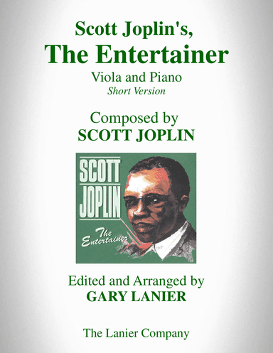Scott Joplin's, THE ENTERTAINER (Viola and Piano with Viola Part)