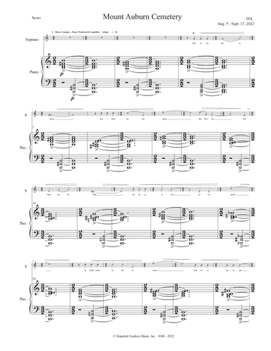 Mount Auburn Cemetery (2022) piano-vocal score