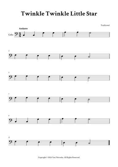 Twinkle Twinkle Little Star (C Major)