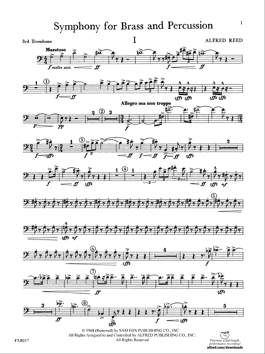 Symphony for Brass and Percussion: 3rd Trombone