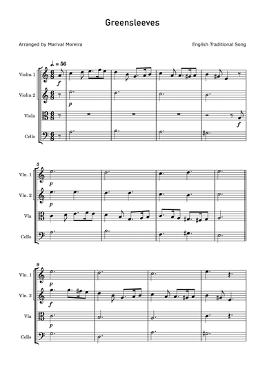 Greensleeves - String Quartet