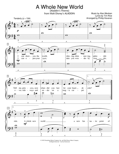 A Whole New World (from Aladdin) (arr. Phillip Keveren)