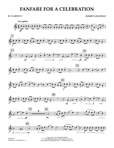 Fanfare For A Celebration - Bb Clarinet 2