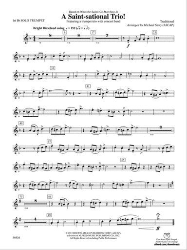 A Saint-sational Trio!: Optional Solo Bb Trumpet