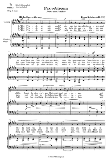Pax vobiscum (D. 551) (E Major)