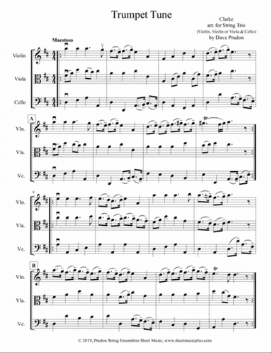 Clarke Trumpet Tune for String Trio