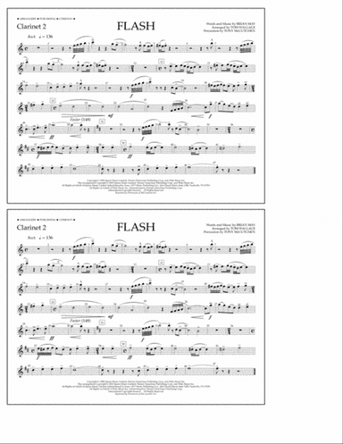Flash (arr. Tom Wallace) - Clarinet 2