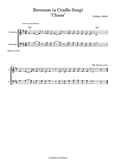 Berceuse (A Cradle Song) Chaos
