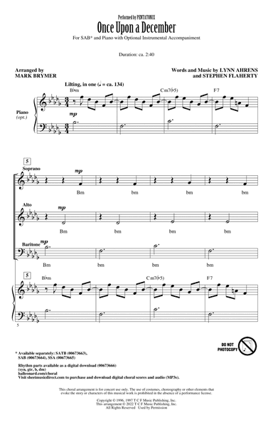 Once Upon A December (from Anastasia) (arr. Mark Brymer)
