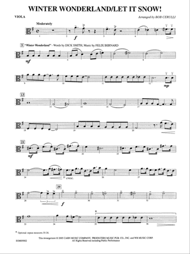 Winter Wonderland / Let It Snow!: Viola